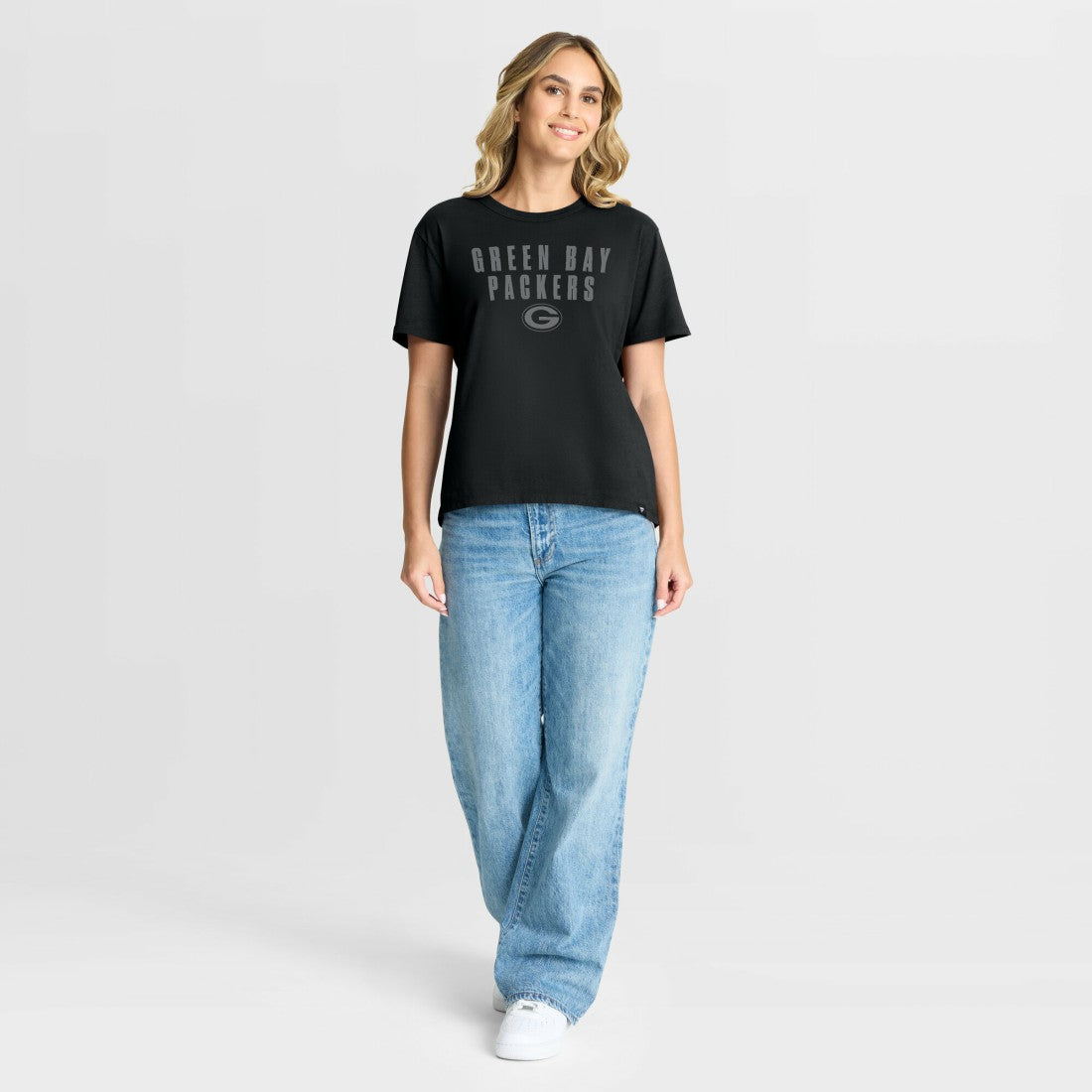 Green Bay Packers Women's Blackout Kneel Down Legacy T-Shirt Black | Fanatics