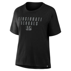 Cincinnati Bengals Women's Blackout Kneel Down Legacy T-Shirt Black | Fanatics
