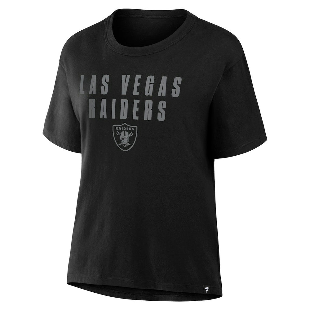 Las Vegas Raiders Women's Blackout Kneel Down Legacy T-Shirt Black | Fanatics