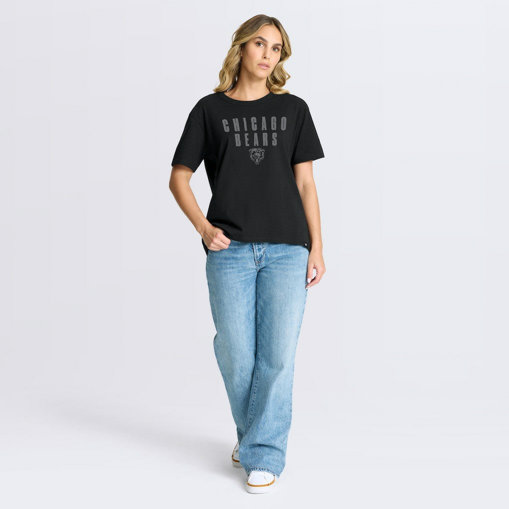 Chicago Bears Women's Blackout Kneel Down Legacy T-Shirt Black | Fanatics