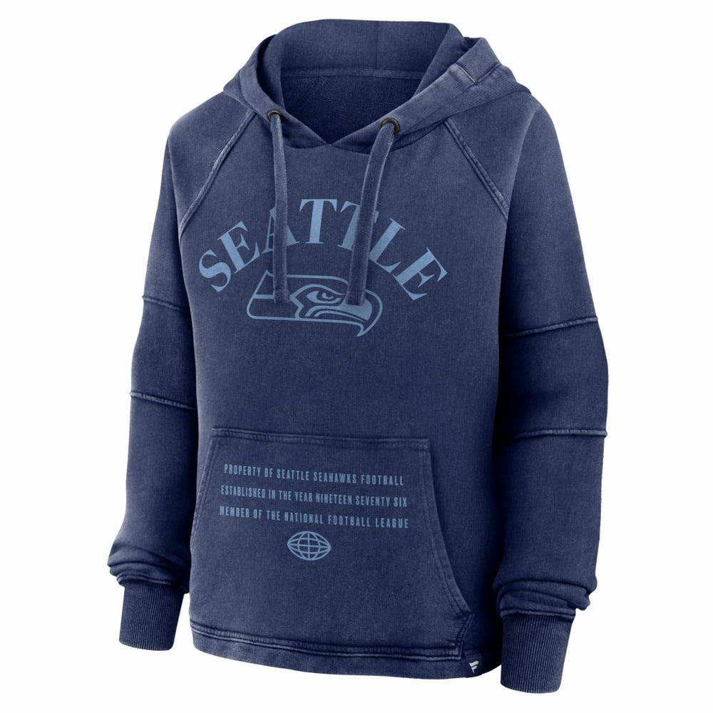 Seattle Seahawks Women's Oversized Raglan Gridiron Hoodie Navy | Fanatics