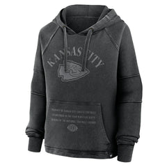Kansas City Chiefs Women's Oversized Raglan Gridiron Hoodie Black | Fanatics