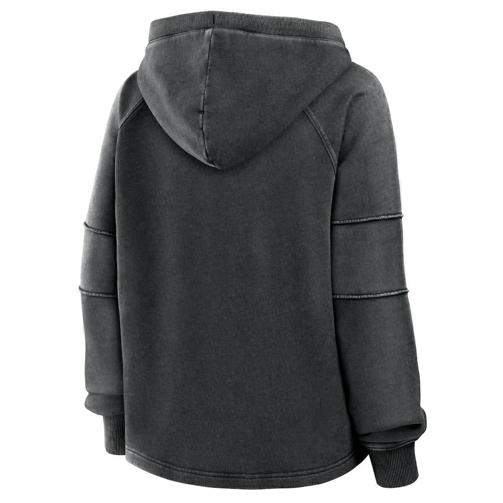 San Francisco 49ers Women's Oversized Raglan Gridiron Hoodie Black | Fanatics