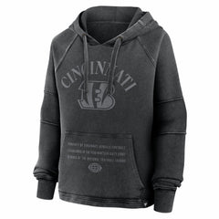 Cincinnati Bengals Women's Oversized Raglan Gridiron Hoodie Black | Fanatics