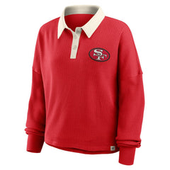 San Francisco 49ers Women's Oversized Hometown Premium Thermal Long Sleeve Shirt Scarlet | Fanatics