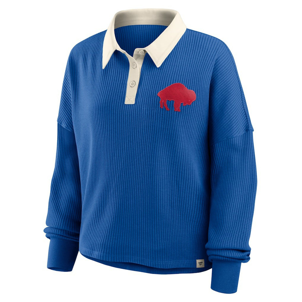 Buffalo Bills Women's Oversized Hometown Premium Thermal Long Sleeve Shirt Royal | Fanatics