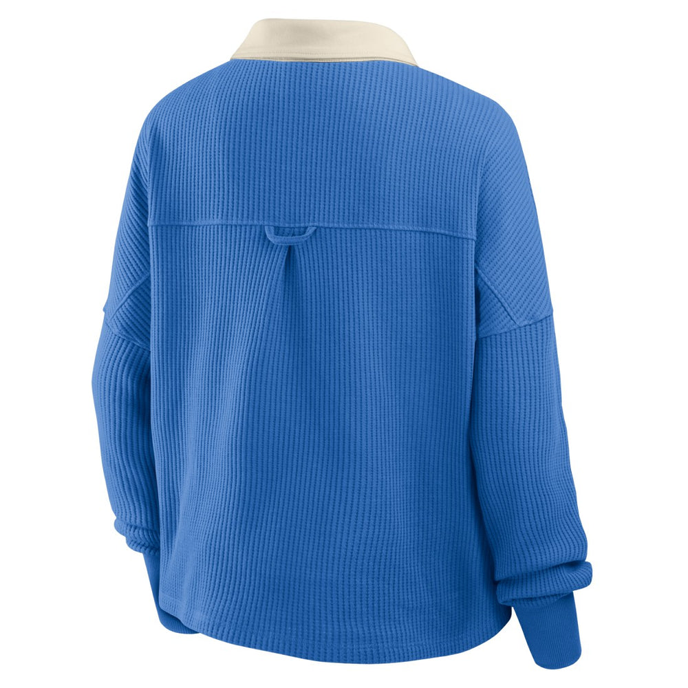 Detroit Lions Women's Oversized Hometown Premium Thermal Long Sleeve Shirt Blue | Fanatics