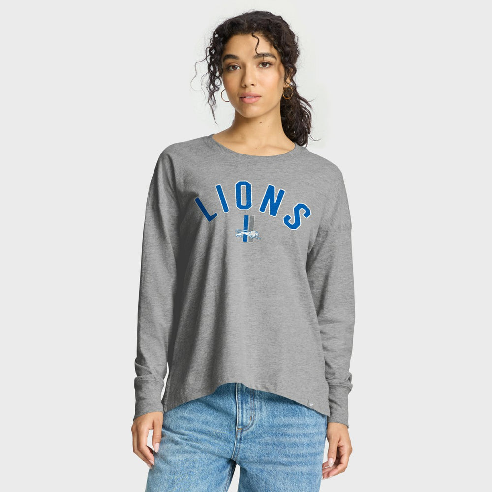 Detroit Lions Women's Hometown Legacy Long Sleeve T-Shirt Heather Gray | Fanatics
