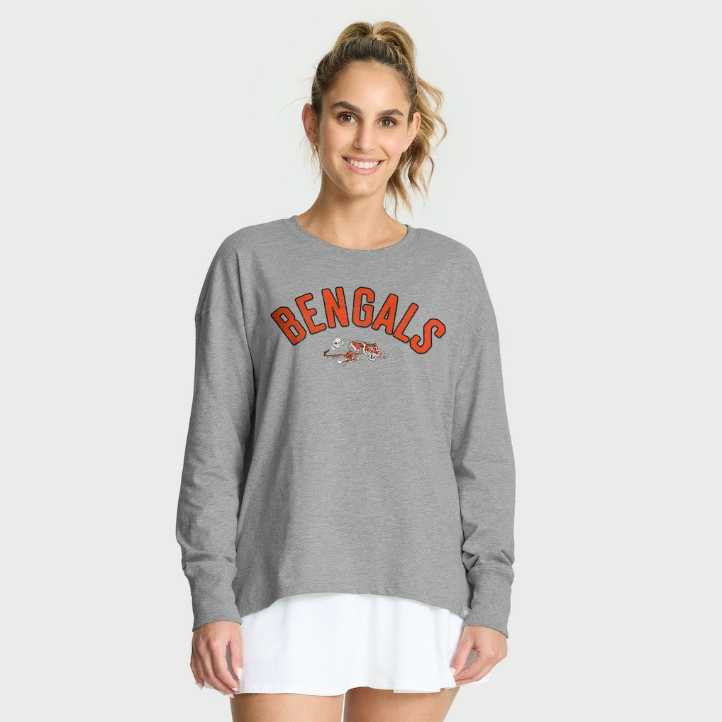 Cincinnati Bengals Women's Hometown Legacy Long Sleeve T-Shirt Heather Gray | Fanatics