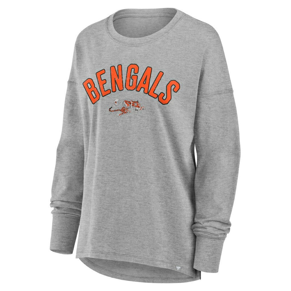 Cincinnati Bengals Women's Hometown Legacy Long Sleeve T-Shirt Heather Gray | Fanatics
