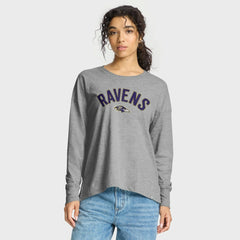 Baltimore Ravens Women's Hometown Legacy Long Sleeve T-Shirt Heather Gray | Fanatics