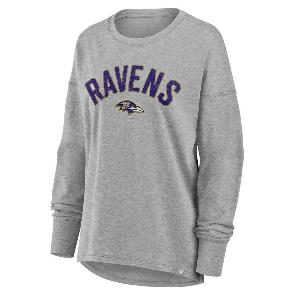 Baltimore Ravens Women's Hometown Legacy Long Sleeve T-Shirt Heather Gray | Fanatics