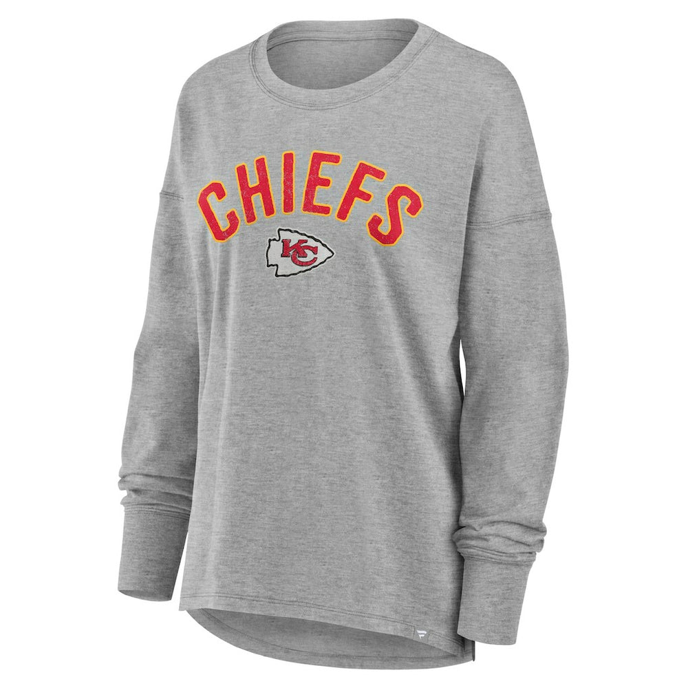 Kansas City Chiefs Women's Hometown Legacy Long Sleeve T-Shirt Heather Gray | Fanatics