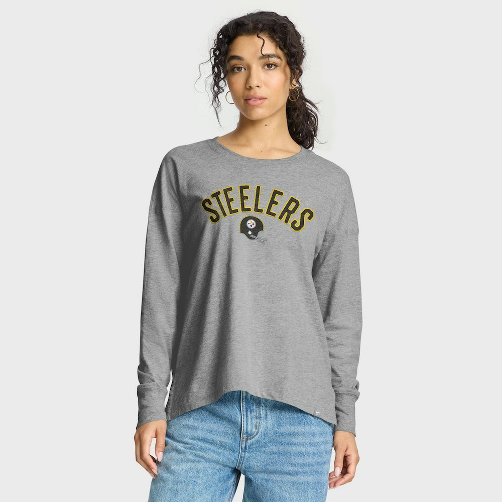 Pittsburgh Steelers Women's Hometown Legacy Long Sleeve T-Shirt Heather Gray | Fanatics