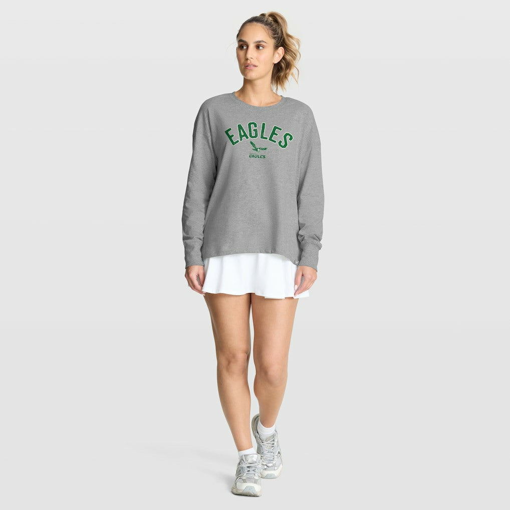 Philadelphia Eagles Women's Hometown Legacy Long Sleeve T-Shirt Heather Gray | Fanatics