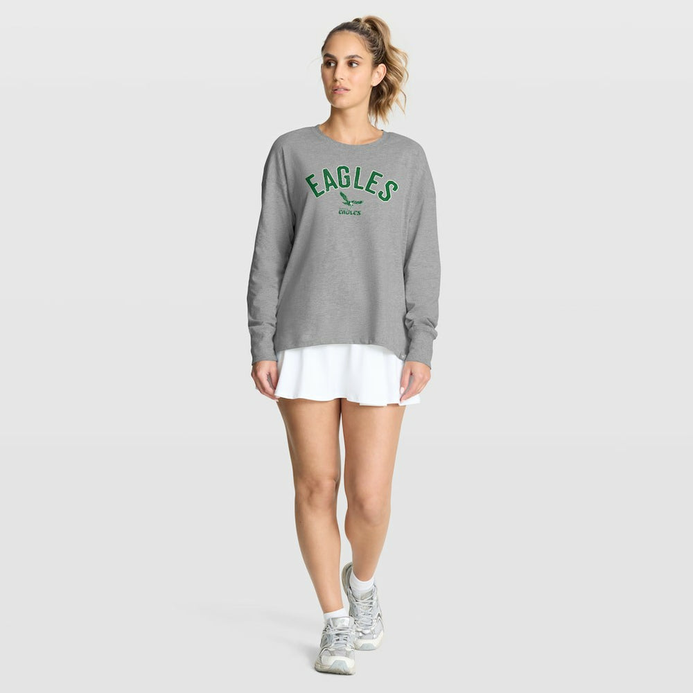 Philadelphia Eagles Women's Hometown Legacy Long Sleeve T-Shirt Heather Gray | Fanatics
