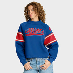 Buffalo Bills Oversized Hometown Toss Sweep Mock Neck Pullover Royal | Fanatics