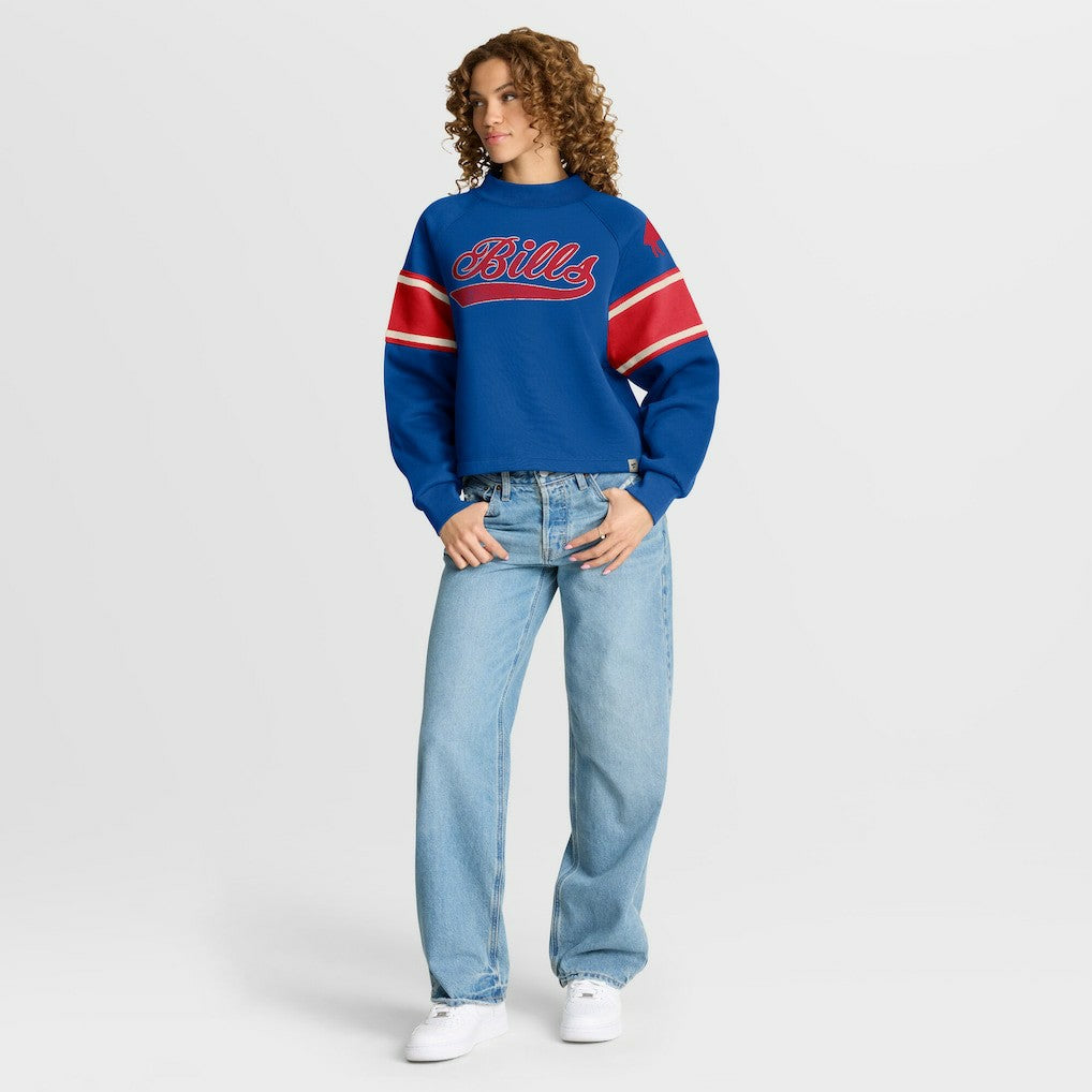 Buffalo Bills Oversized Hometown Toss Sweep Mock Neck Pullover Royal | Fanatics
