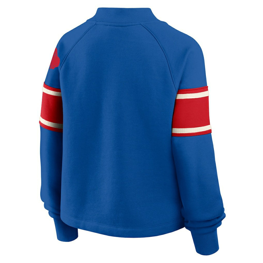 Buffalo Bills Oversized Hometown Toss Sweep Mock Neck Pullover Royal | Fanatics