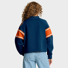Chicago Bears Oversized Hometown Toss Sweep Mock Neck Pullover Navy | Fanatics