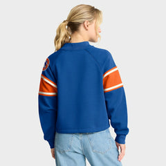 Denver Broncos Oversized Hometown Toss Sweep Mock Neck Pullover Royal | Fanatics
