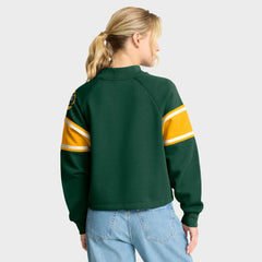 Green Bay Packers Oversized Hometown Toss Sweep Mock Neck Pullover Green | Fanatics