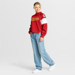 Kansas City Chiefs Oversized Hometown Toss Sweep Mock Neck Pullover Red | Fanatics