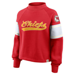 Kansas City Chiefs Oversized Hometown Toss Sweep Mock Neck Pullover Red | Fanatics