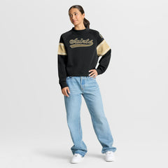 New Orleans Saints Oversized Hometown Toss Sweep Mock Neck Pullover Black | Fanatics