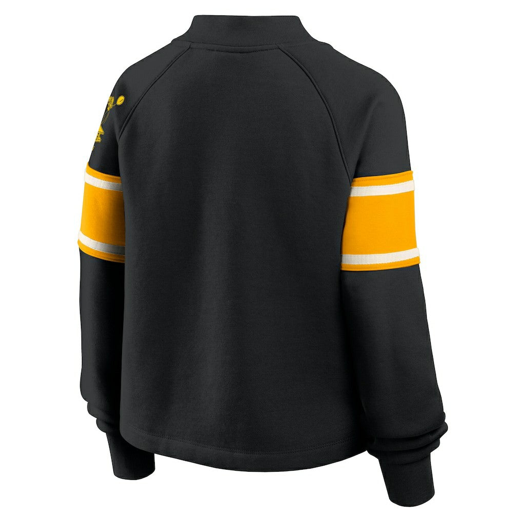 Pittsburgh Steelers Oversized Hometown Toss Sweep Mock Neck Pullover Black | Fanatics