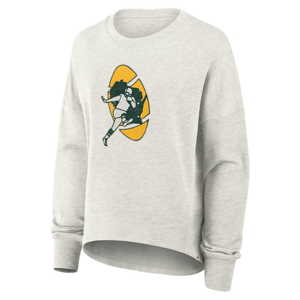 Green Bay Packers Women's Oversized Hometown Pullover Sweatshirt Heather Gray | Fanatics