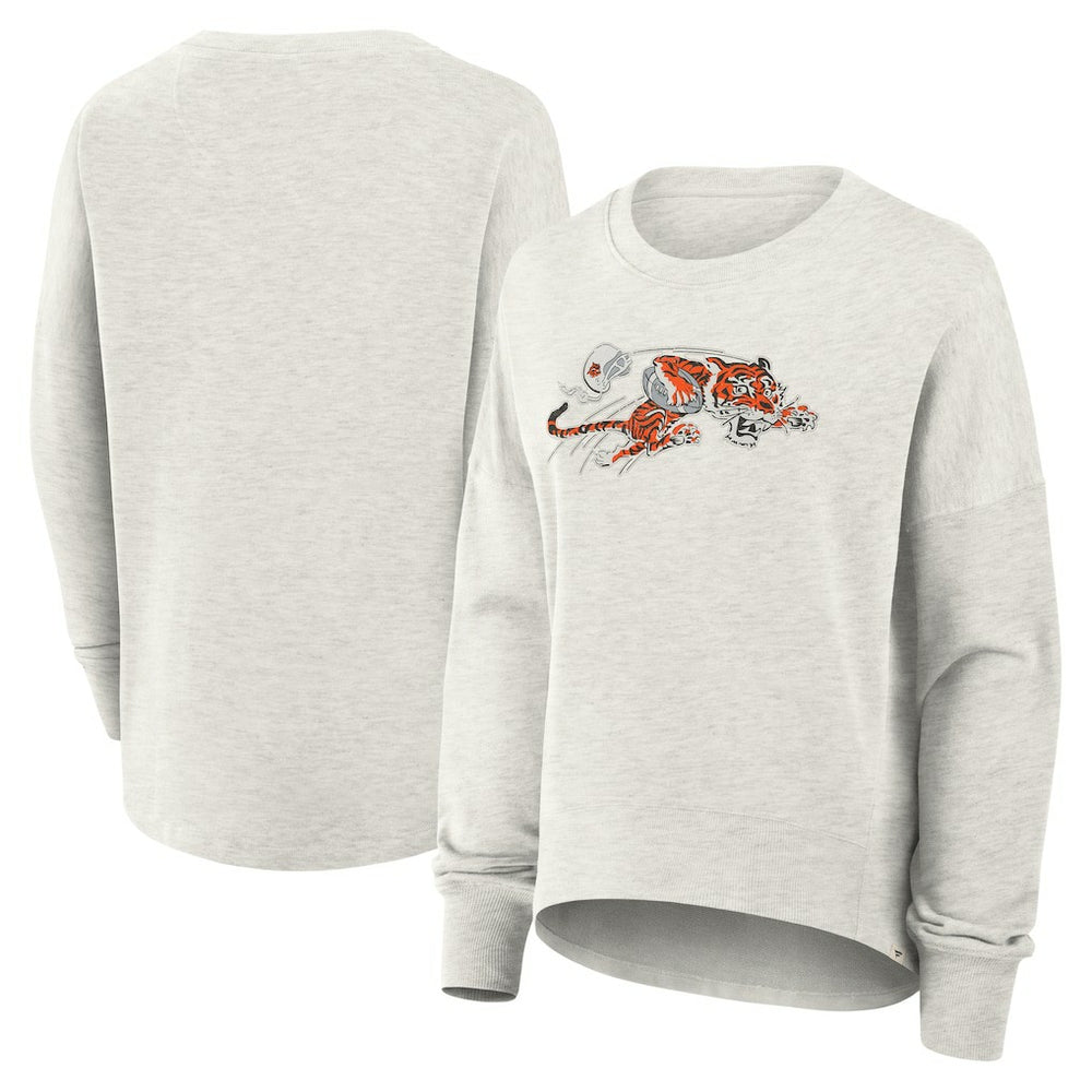 Cincinnati Bengals Women's Oversized Hometown Pullover Sweatshirt Heather Gray | Fanatics