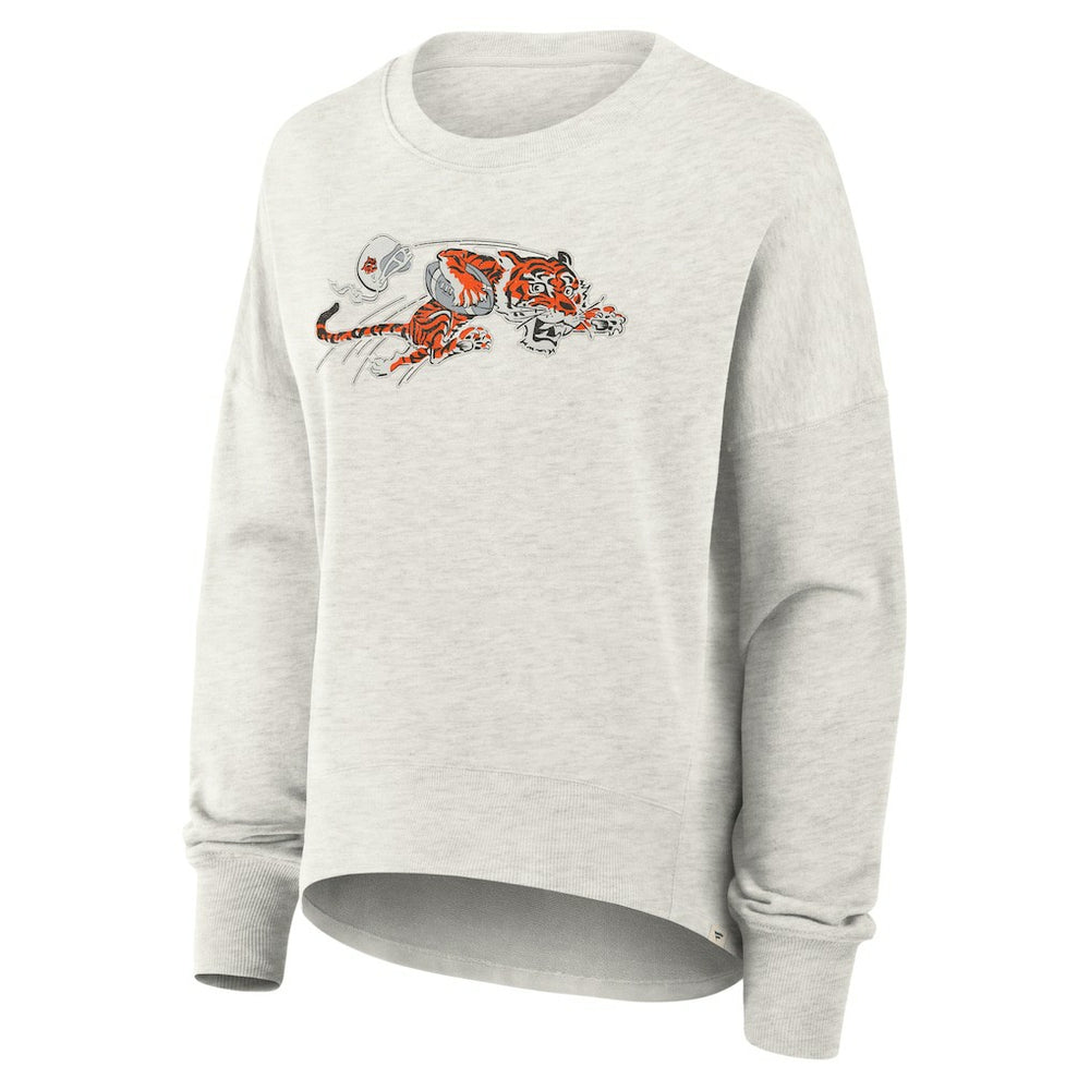 Cincinnati Bengals Women's Oversized Hometown Pullover Sweatshirt Heather Gray | Fanatics