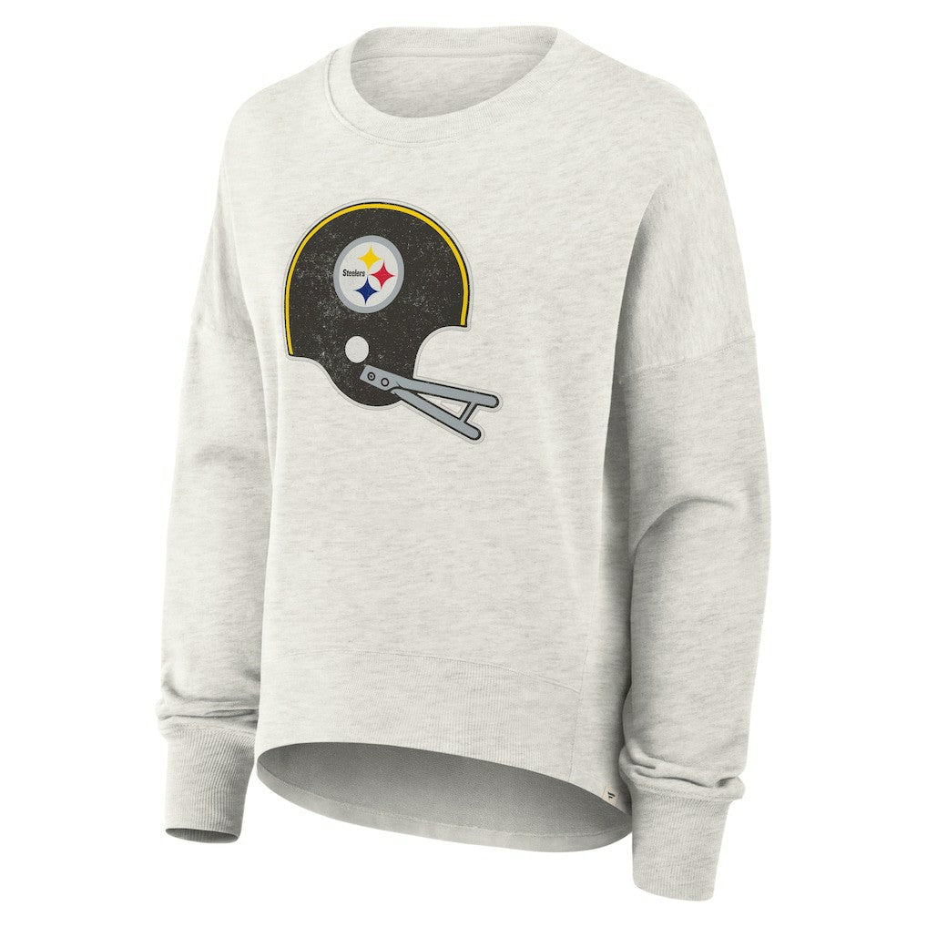 Pittsburgh Steelers Women's Oversized Hometown Pullover Sweatshirt Heather Gray | Fanatics