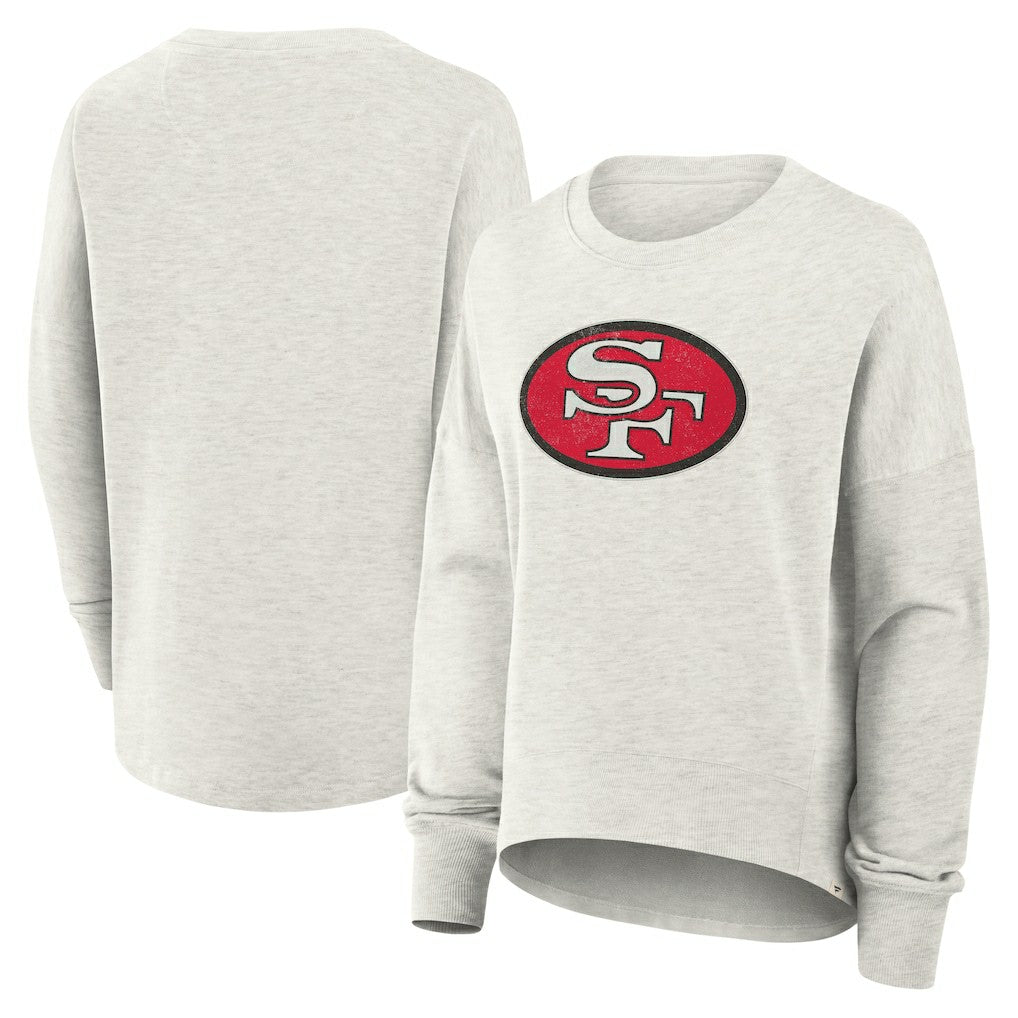 San Francisco 49ers Women's Oversized Hometown Pullover Sweatshirt Heather Gray | Fanatics