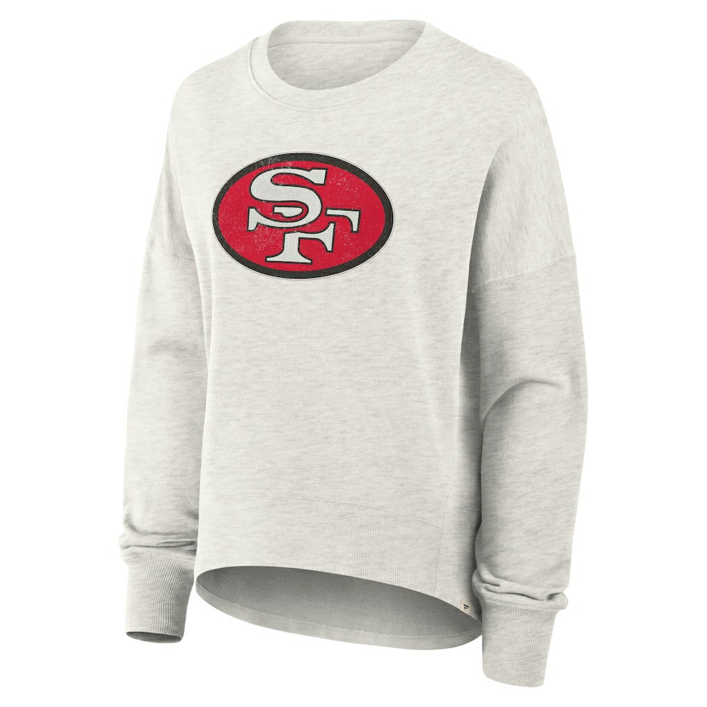 San Francisco 49ers Women's Oversized Hometown Pullover Sweatshirt Heather Gray | Fanatics