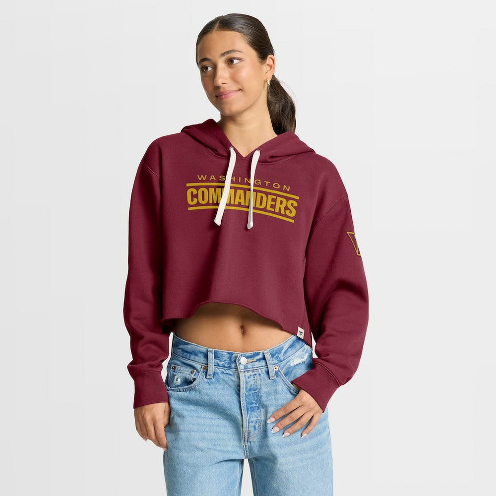 Washington Commanders Women's Oversized Hometown Heritage Cropped Hoodie Burgundy | Fanatics