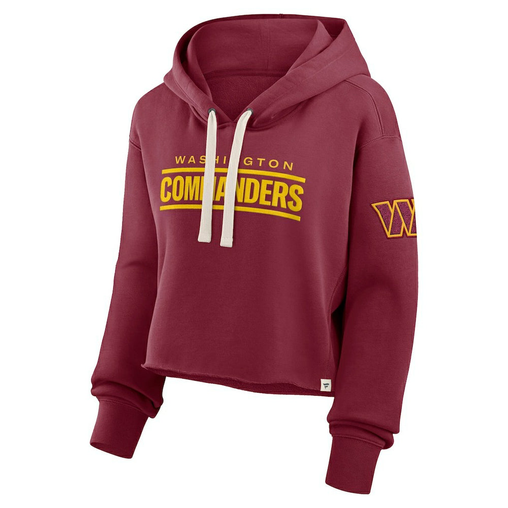 Washington Commanders Women's Oversized Hometown Heritage Cropped Hoodie Burgundy | Fanatics