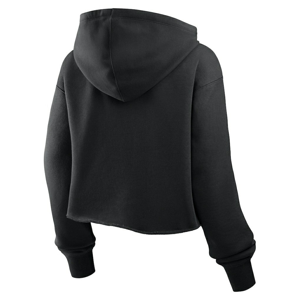 Atlanta Falcons Women's Oversized Hometown Heritage Cropped Hoodie Black | Fanatics