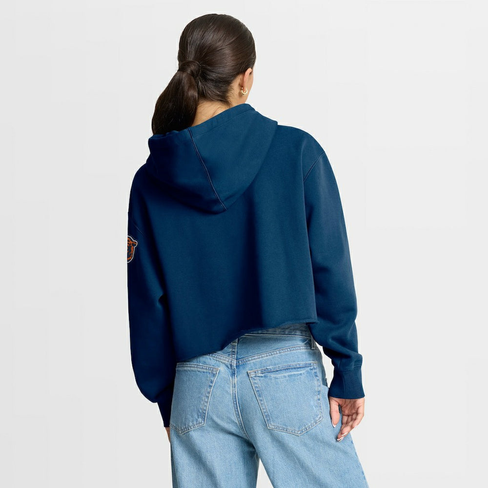 Chicago Bears Women's Oversized Hometown Heritage Cropped Hoodie Navy | Fanatics
