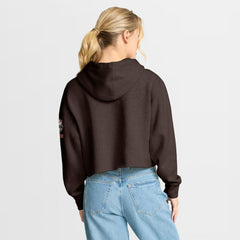 Cleveland Browns Women's Oversized Hometown Heritage Cropped Hoodie Brown | Fanatics