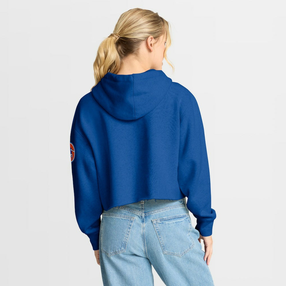 Denver Broncos Women's Oversized Hometown Heritage Cropped Hoodie Royal | Fanatics