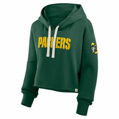 Green Bay Packers Women's Oversized Hometown Heritage Cropped Hoodie Green | Fanatics