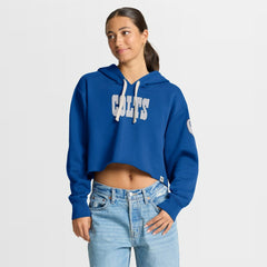 Indianapolis Colts Women's Oversized Hometown Heritage Cropped Hoodie Royal | Fanatics