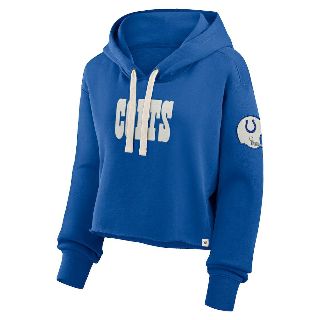 Indianapolis Colts Women's Oversized Hometown Heritage Cropped Hoodie Royal | Fanatics