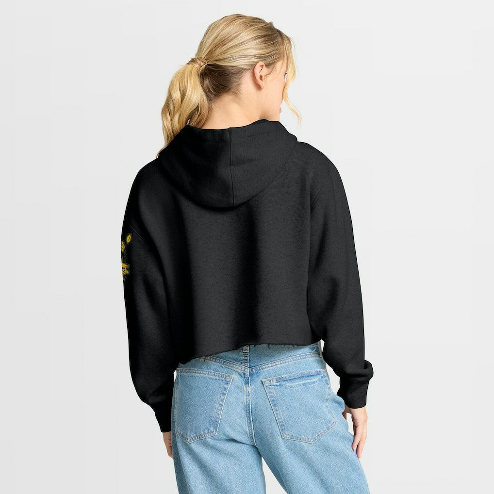 Pittsburgh Steelers Women's Oversized Hometown Heritage Cropped Hoodie Black | Fanatics