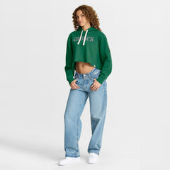 Philadelphia Eagles Women's Oversized Hometown Heritage Cropped Hoodie Kelly Green | Fanatics