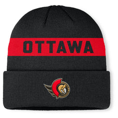 Ottawa Senators Fanatics Authentic Pro Rink Cuffed Knit Hat - Black - NHL
