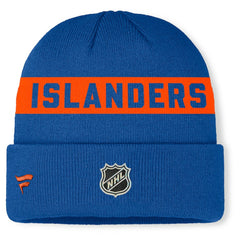 New York Islanders Fanatics Authentic Pro Rink Cuffed Knit Hat - Royal - NHL