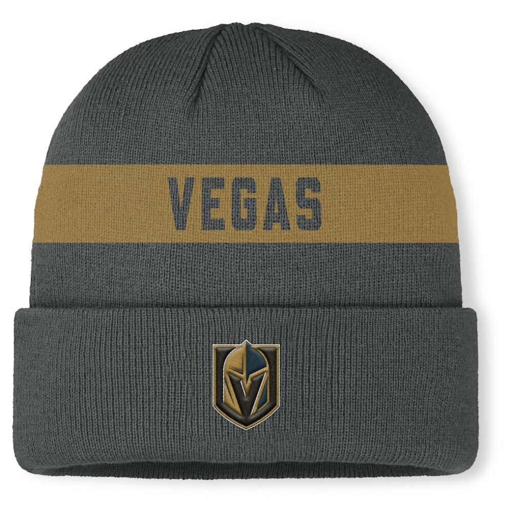 Vegas Golden Knights Fanatics Authentic Pro Rink Cuffed Knit Hat - Gray - NHL